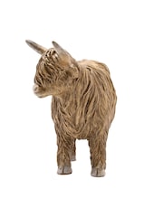 Country Living Brown Highland Cow Figurine Ornament - Image 4 of 5