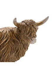 Country Living Brown Highland Cow Figurine Ornament - Image 5 of 5