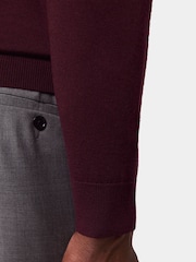 Hawes & Curtis Red Merino Roll Neck Jumper - Image 3 of 4