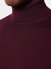 Hawes & Curtis Red Merino Roll Neck Jumper - Image 4 of 4