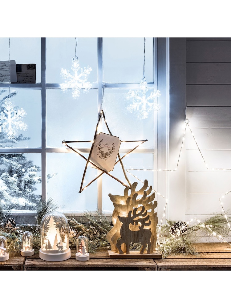 Lights4fun Snowflake Christmas LED Window Light - Image 1 of 2 Lights4fun Snowflake Christmas LED Window Light - Image 1 of 2