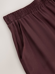 Chocolate Brown Satin Cuffed Balloon Trousers - Image 2 of 3