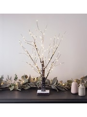 Lights4fun 65cm Snowy Pre Lit Battery Twig Tree - Image 2 of 3