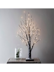 Lights4fun 65cm Snowy Pre Lit Battery Twig Tree - Image 3 of 3