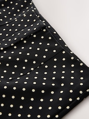 Black/White Spot Stretch Capri Leggings - Image 2 of 3