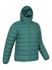 Vert - Mountain Warehouse Seasons II Water Resistant Padded Jacket - Image 6 de 9
