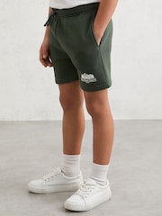 Reiss Green Evan Cotton-Blend Nature Reserve Shorts - Image 3 of 4