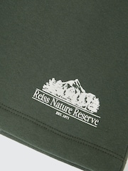 Reiss Green Evan Cotton-Blend Nature Reserve Shorts - Image 4 of 4