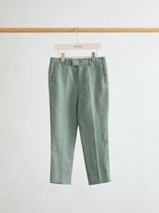 Reiss Sage Green Atlantic T 13-14 yrs Linen Tailored-Fit Trousers - Image 2 of 3