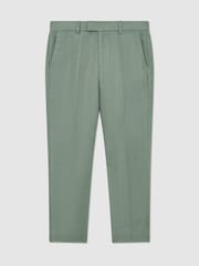 Reiss Sage Green Atlantic T 13-14 yrs Linen Tailored-Fit Trousers - Image 3 of 3