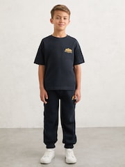 Reiss Navy Dalby Cotton Nature Reserve Logo T-Shirt - Image 2 of 5