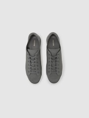 Reiss Grey Finley Knit Knitted Low-Top Trainers - Image 3 of 5