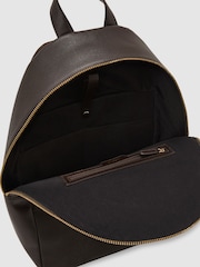 Reiss Dark Brown Carson Micro-Grain Leather Bag - Image 3 of 5
