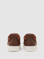 Reiss Chocolate Brown Henry Suede Suede Elasticated-Lace Hybrid Trainers - Image 4 of 6