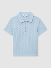 Reiss Soft Blue Jackson Polo Shirt - Image 1 of 5