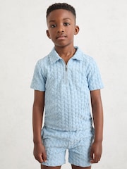 Reiss Soft Blue Jackson Polo Shirt - Image 3 of 5