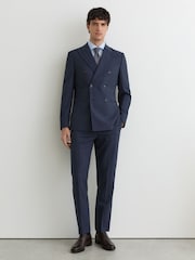 Reiss Dark Brown Morgan Leather Brogue-Detail Oxford Shoes - Image 4 of 6