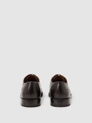 Reiss Dark Brown Morgan Leather Brogue-Detail Oxford Shoes - Image 5 of 6