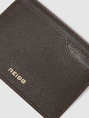 Reiss Dark Brown Hugo Micro-Grain Leather Bag - Image 3 of 3