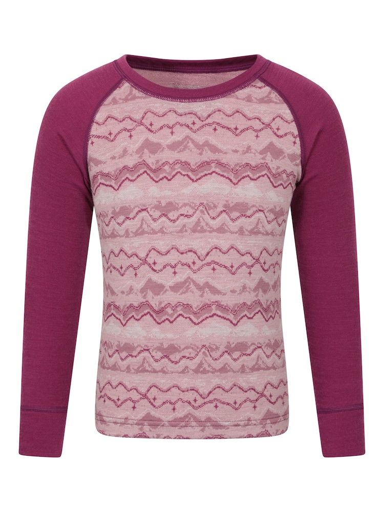 Mountain Warehouse Pink Jacquard  Merino Base Layer Set - Image 1 of 10