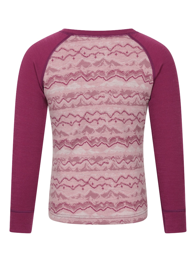 Mountain Warehouse Pink Jacquard  Merino Base Layer Set - Image 2 of 10