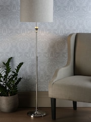 Laura Ashley Brushed Nickel Highgrove Floor Lamp - Image 1 of 5