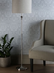 Laura Ashley Brushed Nickel Highgrove Floor Lamp - Image 2 of 5