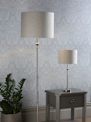 Laura Ashley Brushed Nickel Highgrove Floor Lamp - Image 4 of 5