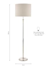 Laura Ashley Brushed Nickel Highgrove Floor Lamp - Image 5 of 5