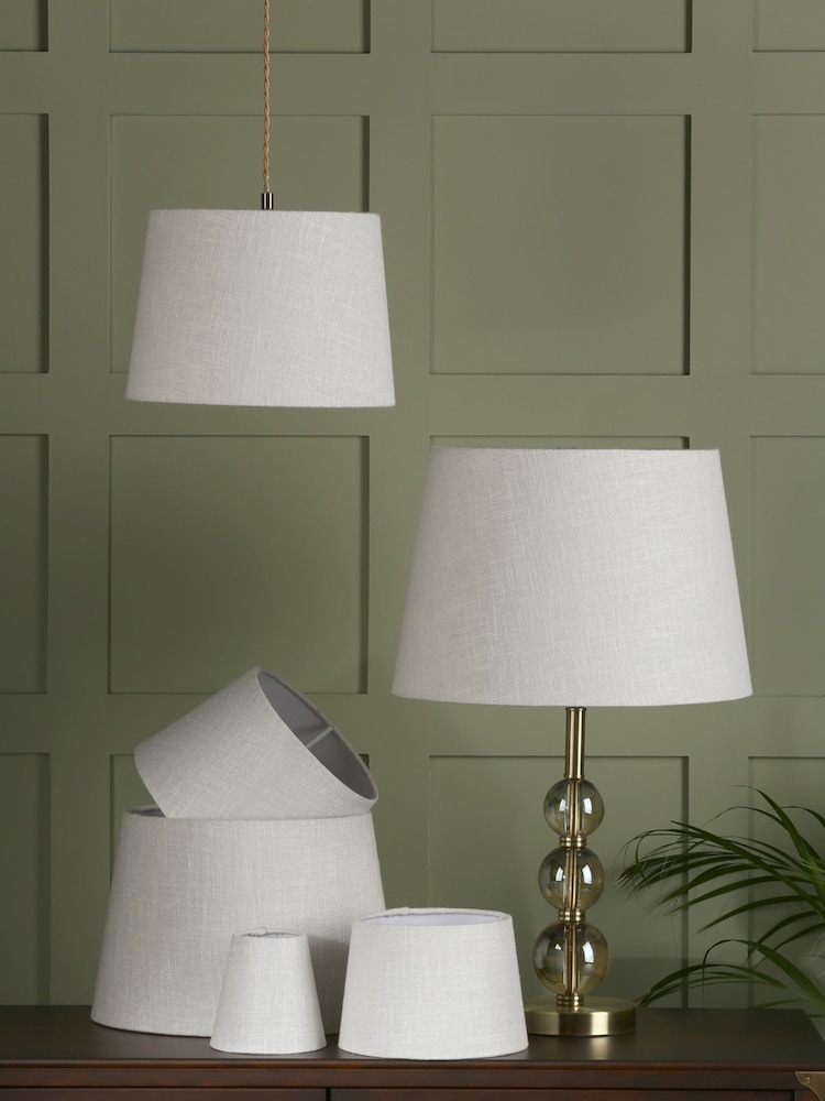 Laura Ashley Neutral Bacall Linen Easyfit Lamp Shade - Image 1 of 10