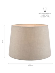 Laura Ashley Neutral Bacall Linen Easyfit Lamp Shade - Image 10 of 10