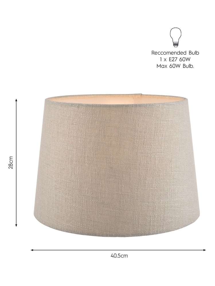 Laura Ashley Neutral Bacall Linen Easyfit Lamp Shade - Image 10 of 10
