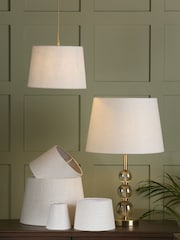 Laura Ashley Neutral Bacall Linen Easyfit Lamp Shade - Image 2 of 10