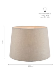 Laura Ashley Neutral Bacall Linen Easyfit Lamp Shade - Image 6 of 10