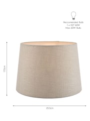 Laura Ashley Neutral Bacall Linen Easyfit Lamp Shade - Image 7 of 10