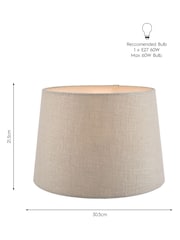 Laura Ashley Neutral Bacall Linen Easyfit Lamp Shade - Image 8 of 10