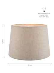 Laura Ashley Neutral Bacall Linen Easyfit Lamp Shade - Image 9 of 10