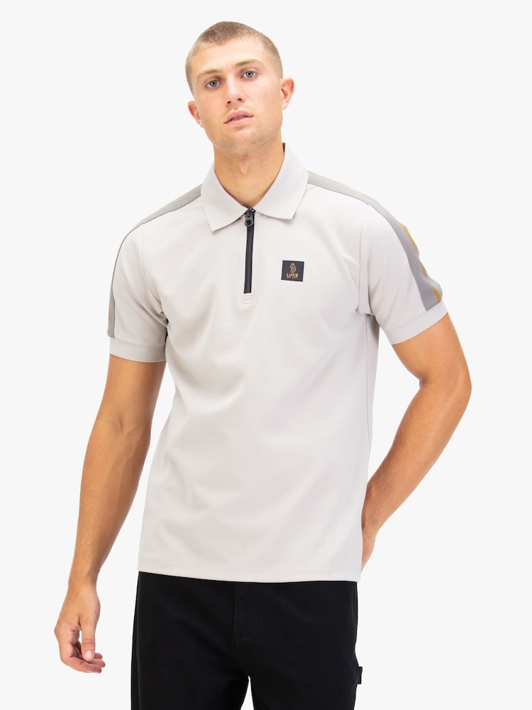 Luke 1977 Caltech 1000 Zip Neck Polo Shirt - Image 1 of 7 Luke 1977 Caltech 1000 Zip Neck Polo Shirt - Image 1 of 7