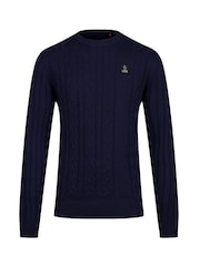 Luke 1977 Mitcham Cable Knitted Jumper - Image 4 of 6