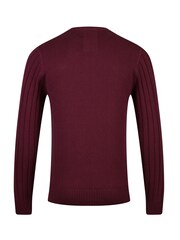 Luke 1977 Purple Mauve Wine Mitcham Cable Knitted Jumper - Image 5 of 6