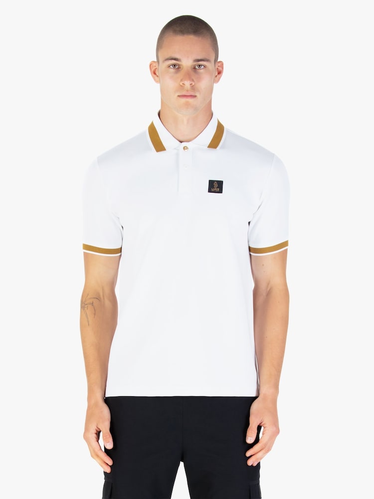 Luke 1977 Makati Brown Hardnut Black Gold Polo Shirt - Image 1 of 6 Luke 1977 Makati Brown Hardnut Black Gold Polo Shirt - Image 1 of 6