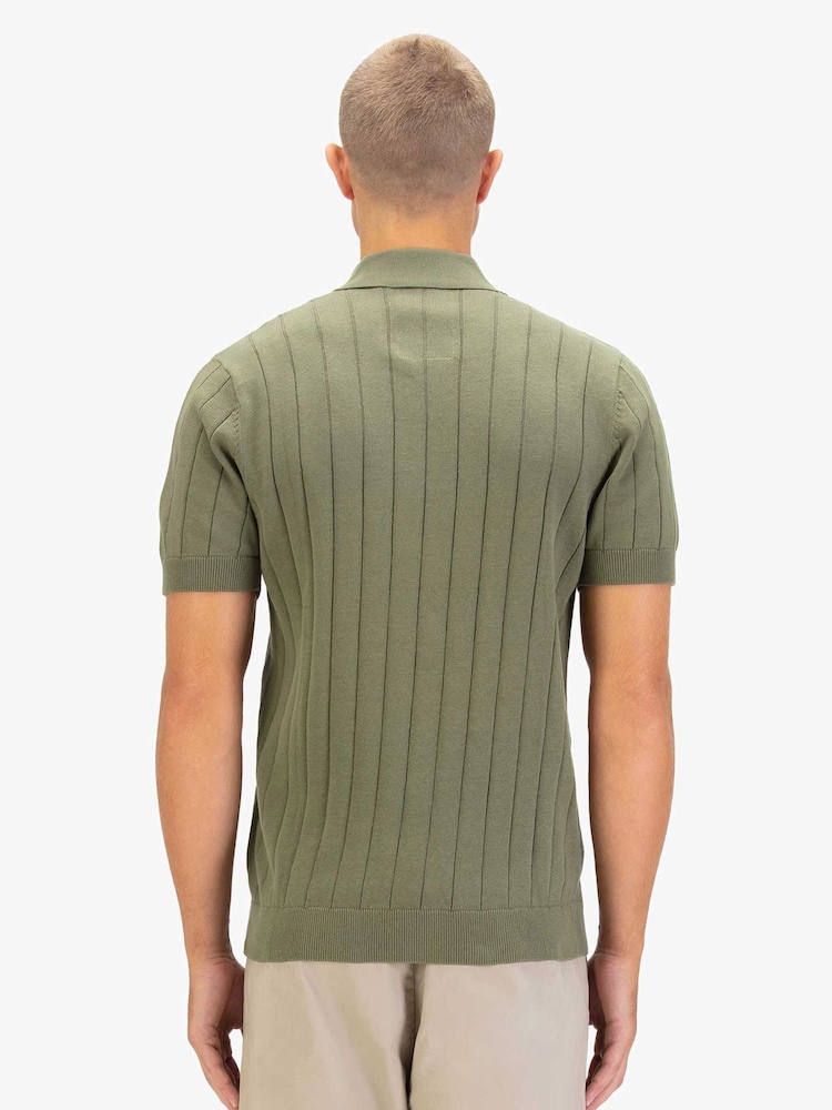 Luke 1977 Rib Eye Knitted Polo Shirt - Image 2 of 6 Luke 1977 Rib Eye Knitted Polo Shirt - Image 2 of 6