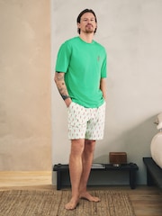 طبعة فاكهة أخضر/وردي - حزمة من 2 طقم بيجاما جيرسي بأكمام قصيرة بطبعة جرافيك - صورة 11 من 16