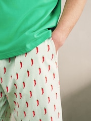 طبعة فاكهة أخضر/وردي - حزمة من 2 طقم بيجاما جيرسي بأكمام قصيرة بطبعة جرافيك - صورة 16 من 16