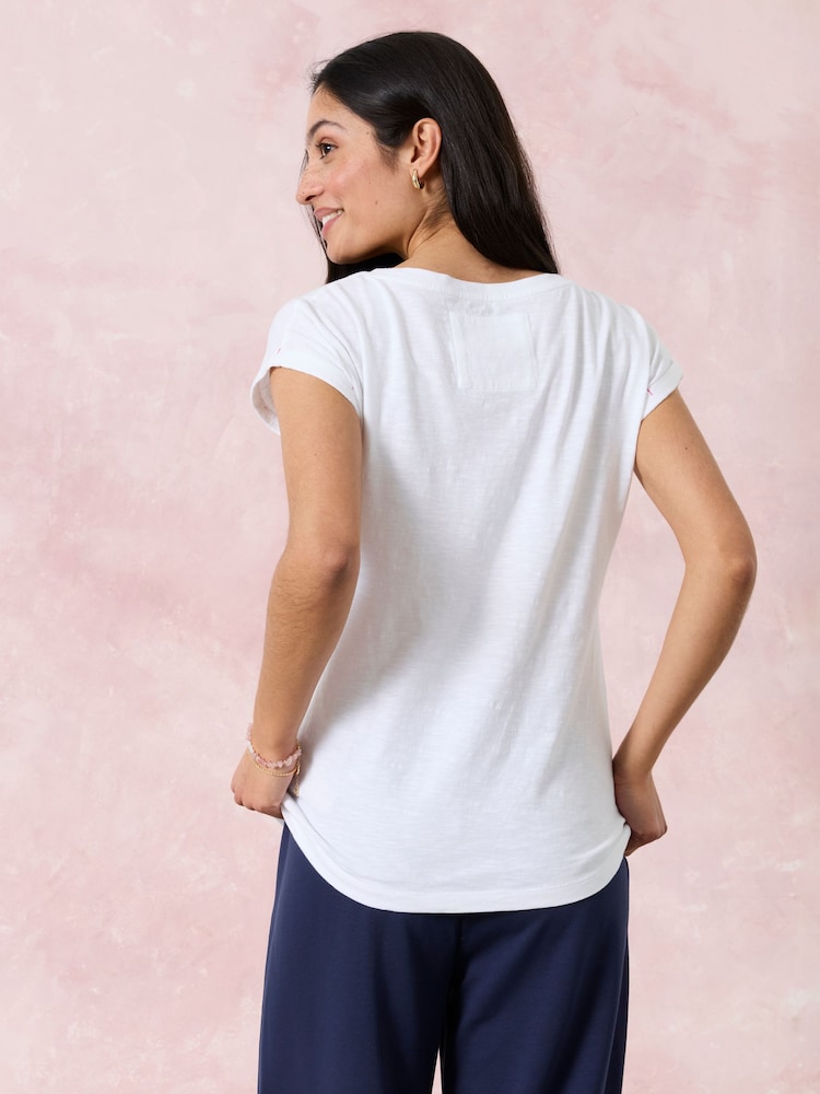 FatFace Ivy White Pulse Graphic T Shirt - Image 2 of 5