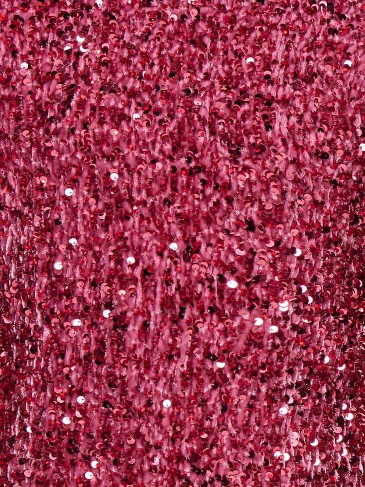 ONLY KIDS Pink Long Sleeve Sequin Dress - Image 7 of 7