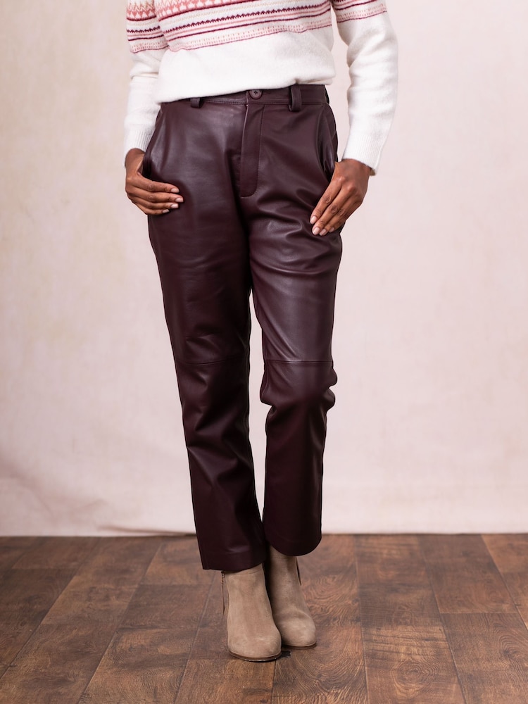 Lakeland Leather Red Leather Trousers - Image 1 of 7 Lakeland Leather Red Leather Trousers - Image 1 of 7