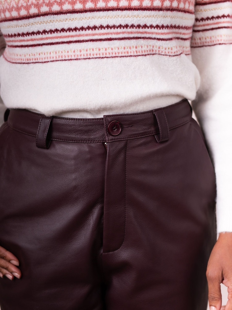 Lakeland Leather Red Leather Trousers - Image 7 of 7 Lakeland Leather Red Leather Trousers - Image 7 of 7