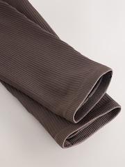 Chocolate Brown Maternity Ribbed Seamless Leggings - Image 8 of 9