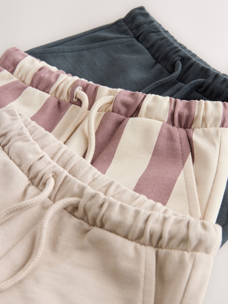 Charcoal Grey/Burgundy Stripe/Ecru - Zestaw 3 par szortów dżersejowych (3 mies. – 7 lat) - Obraz 7 z 7 Charcoal Grey/Burgundy Stripe/Ecru - Zestaw 3 par szortów dżersejowych (3 mies. – 7 lat) - Obraz 7 z 7